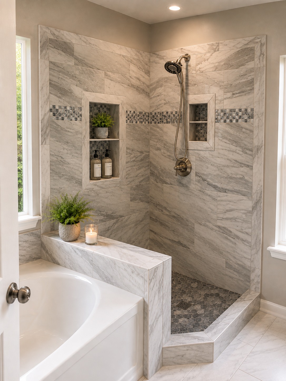 Custom tile shower remodel