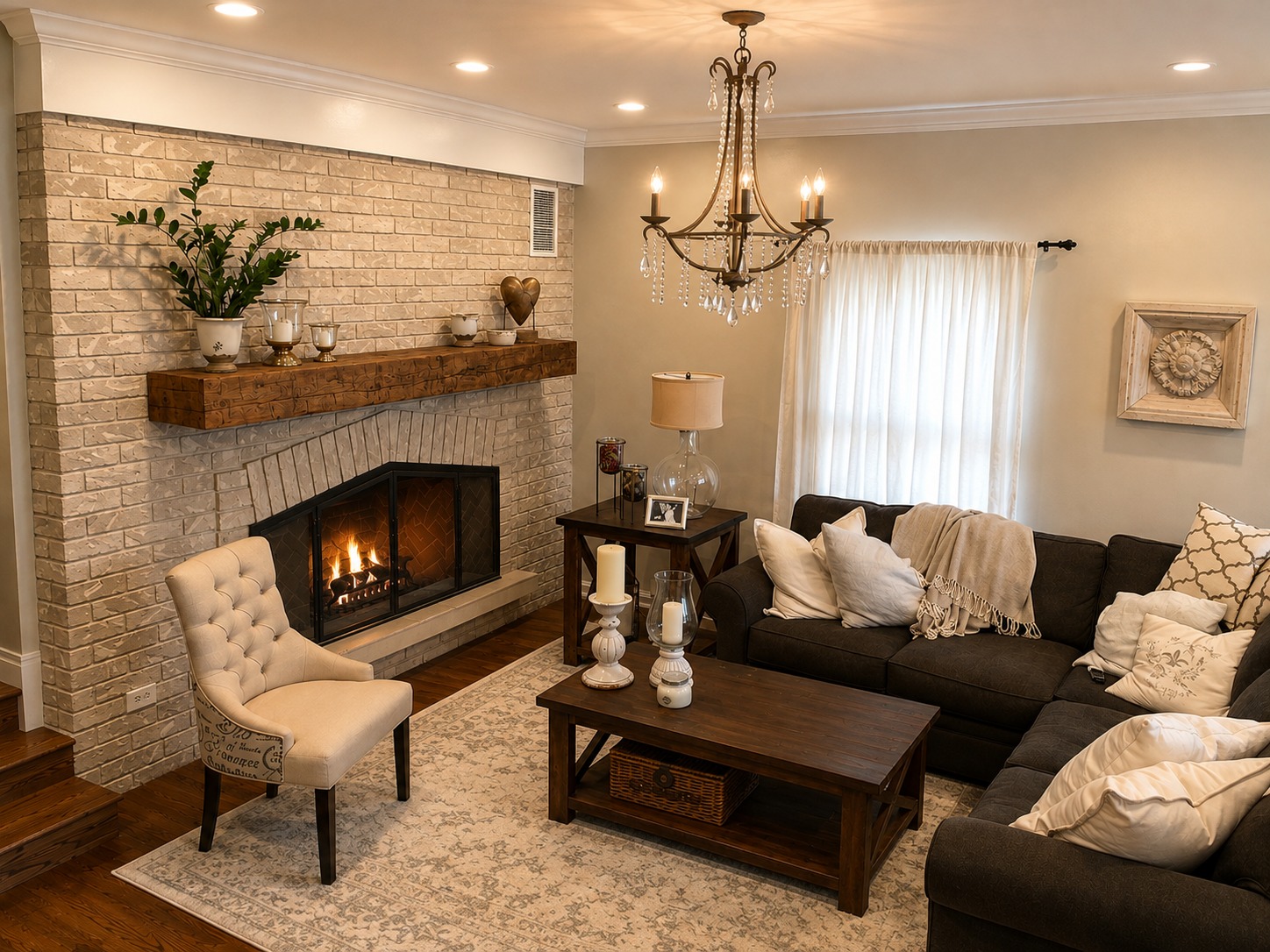 Custom Fireplace & Mantel